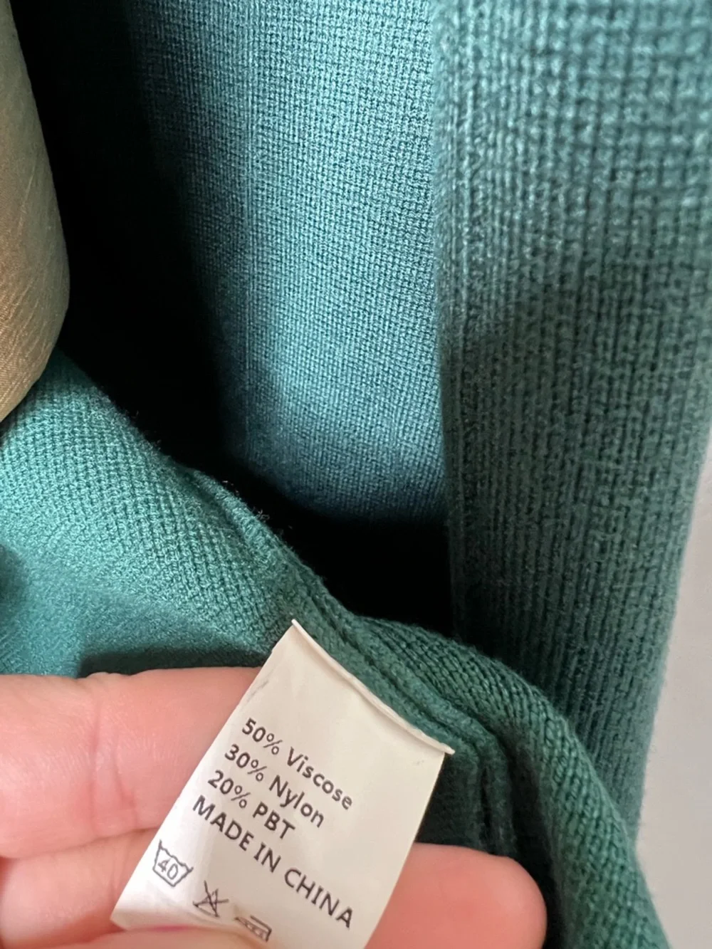 ANRABESS Long Sleeve Heavy Knit Open Front Cardigan in Emerald Green size Large